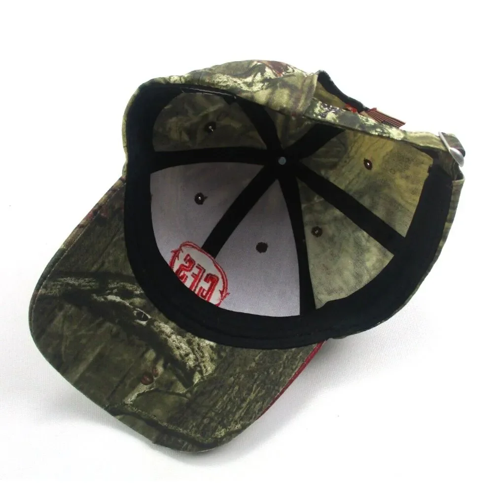 Mossy Oak Break-up Camo CFS American Flag Strapback Trucker Hat‎ Cap New w/tag
